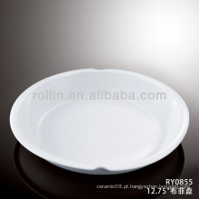 Única mão feita porcelana Puffy Plate